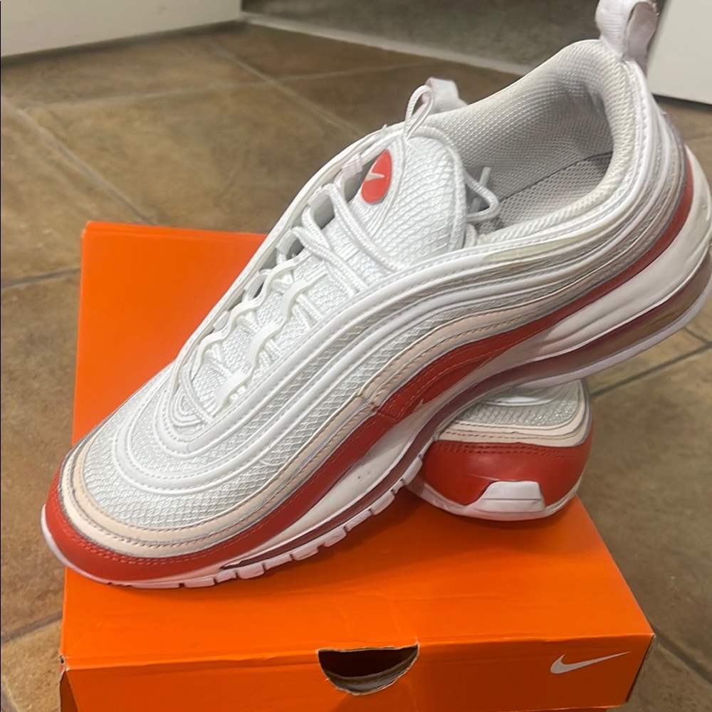 Nike Air Max 97 Picante Red and White Sneakers - 9.5 - Picture 2 of 6